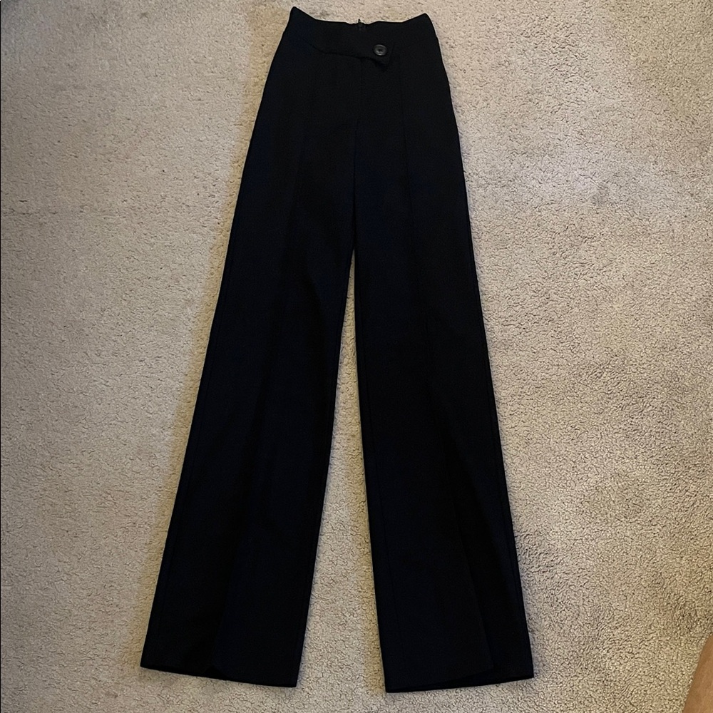 Fashion Nova Wide-Leg High-Waist Black Trousers